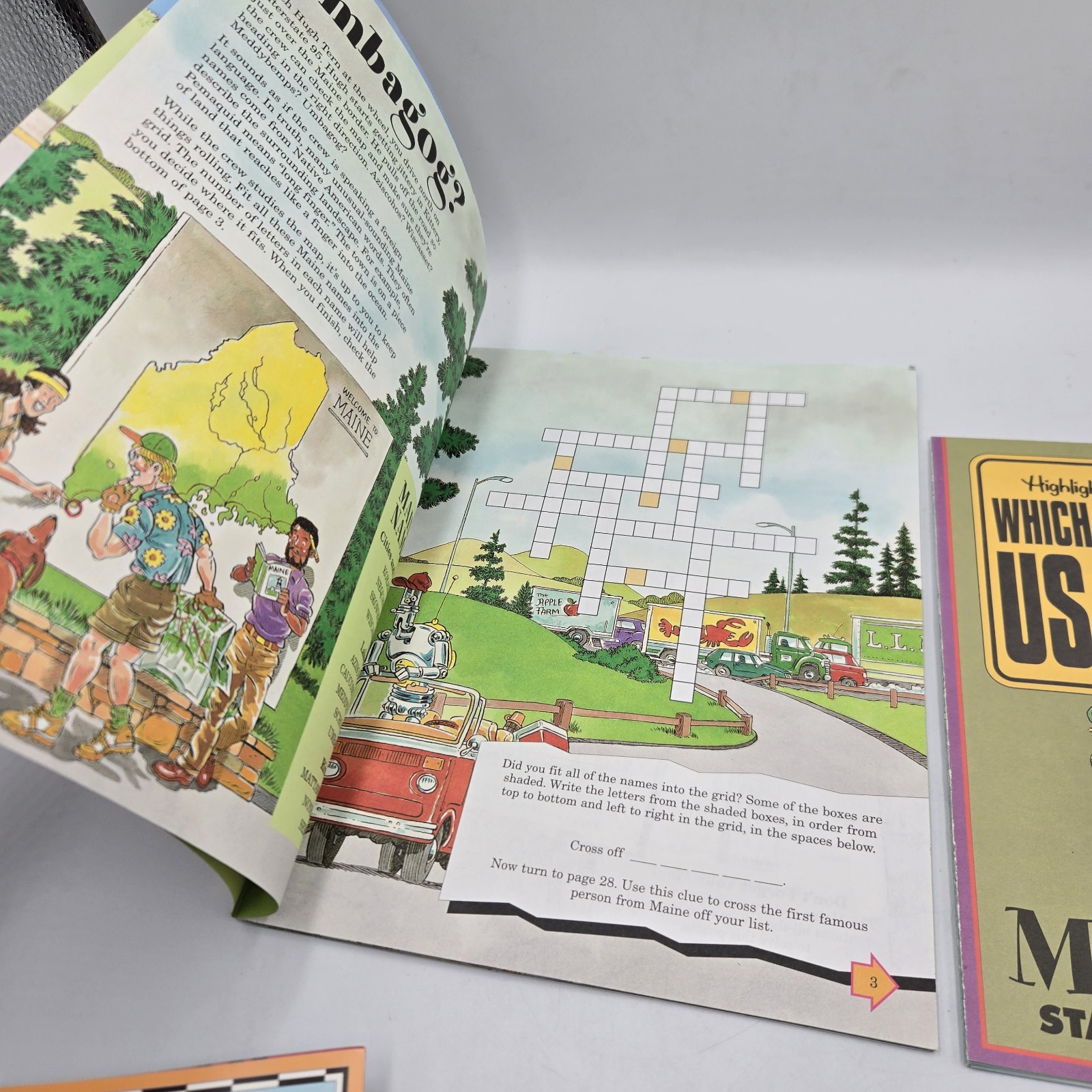 Highlights Which Way USA Maine Puzzle Book Fun Educational Activity New
