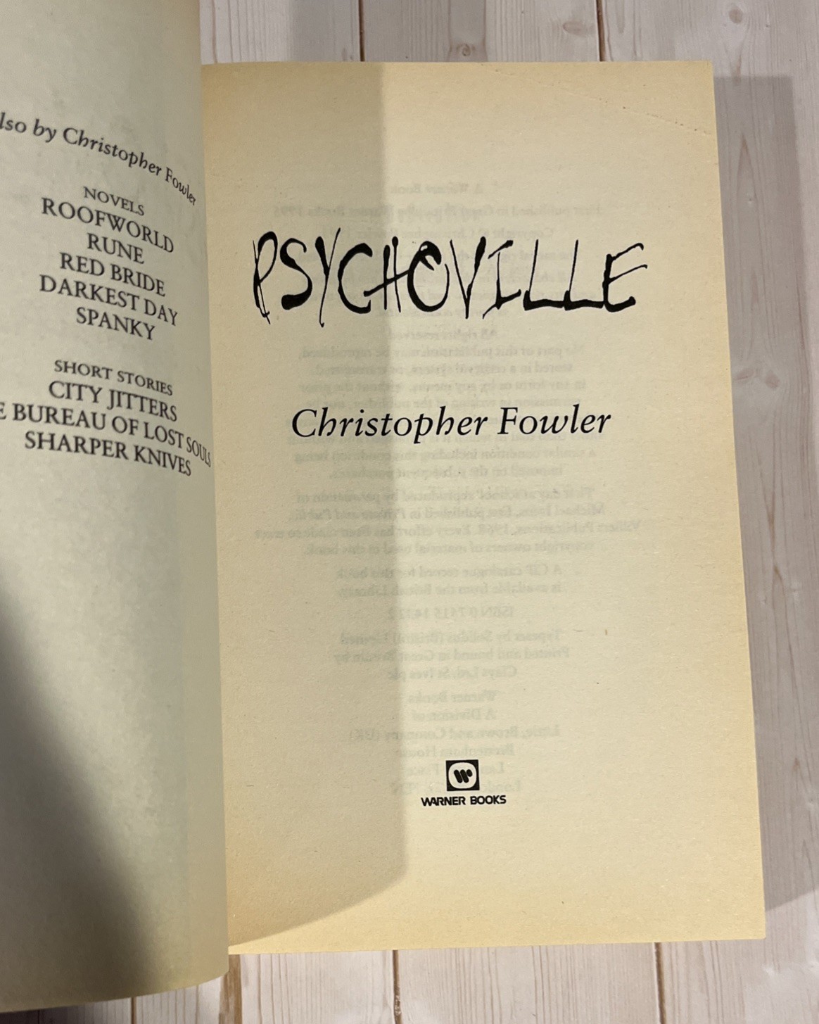 Psychoville By Christopher Fowler – 1995 Trade Paperback Book