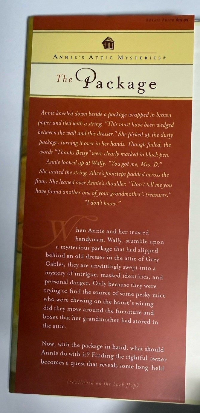 The Package Sharon Dunn 2015 Annie’s Attic Mysteries Hardcover Novel