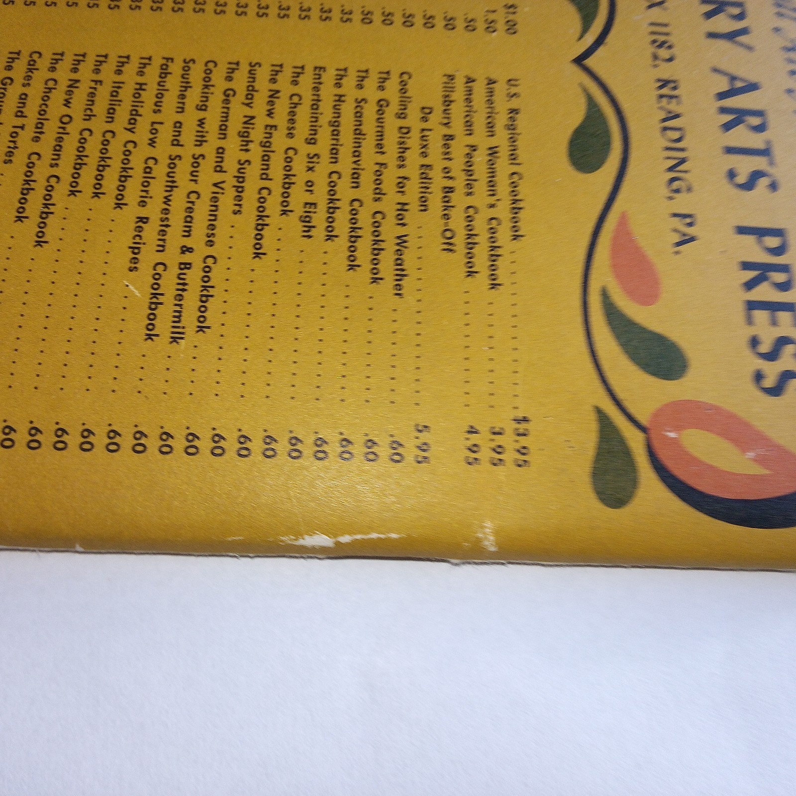 PENNSYLVANIA DUTCH COOKBOOK Culinary Arts Press 1961 Fine Old Recipes 62 pages