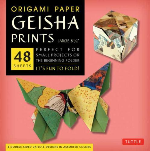 Origami Paper Geisha Prints 48 Sheets X-Large 8 1/4″ (21 cm)
