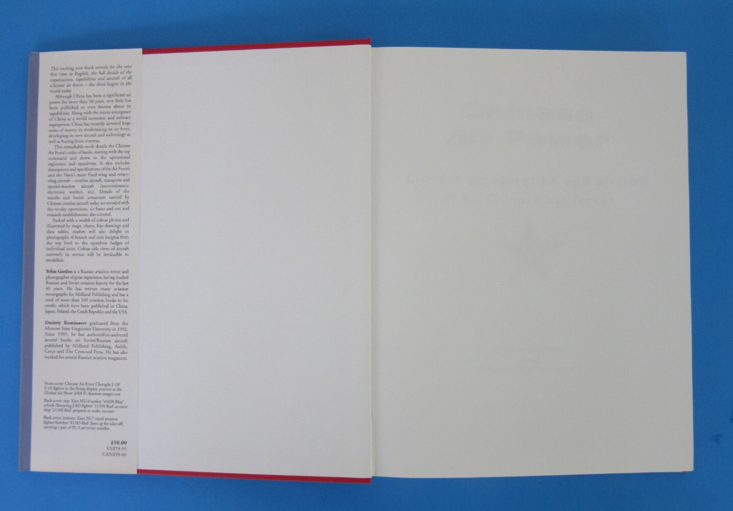 Chinese Air Power Hardcover Book By Yefim Gordon and Dmitriy Komissarov 2010