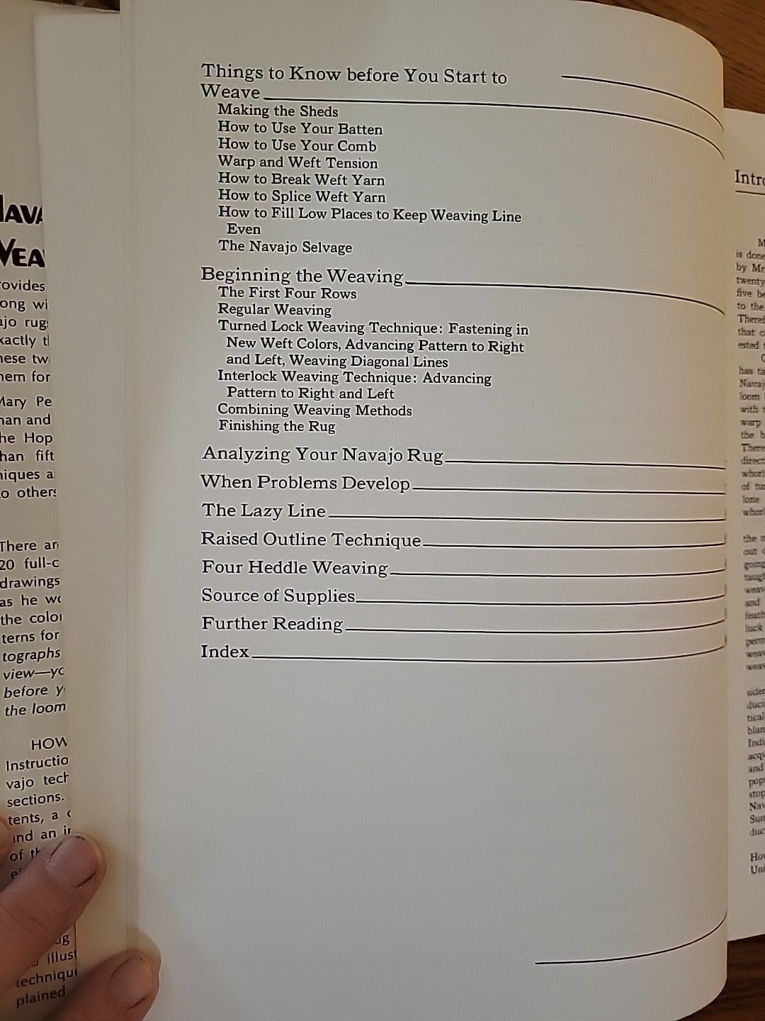 Navajo and Hopi Weaving Techniques, HBDJ First Printing, 1974