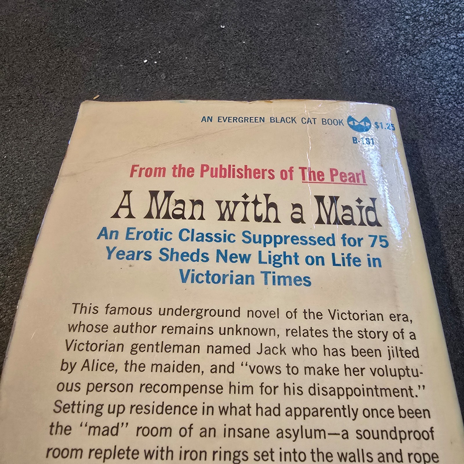 A Man With a Maid Paperback 1968 Erotica Underground Novel of Victorian England