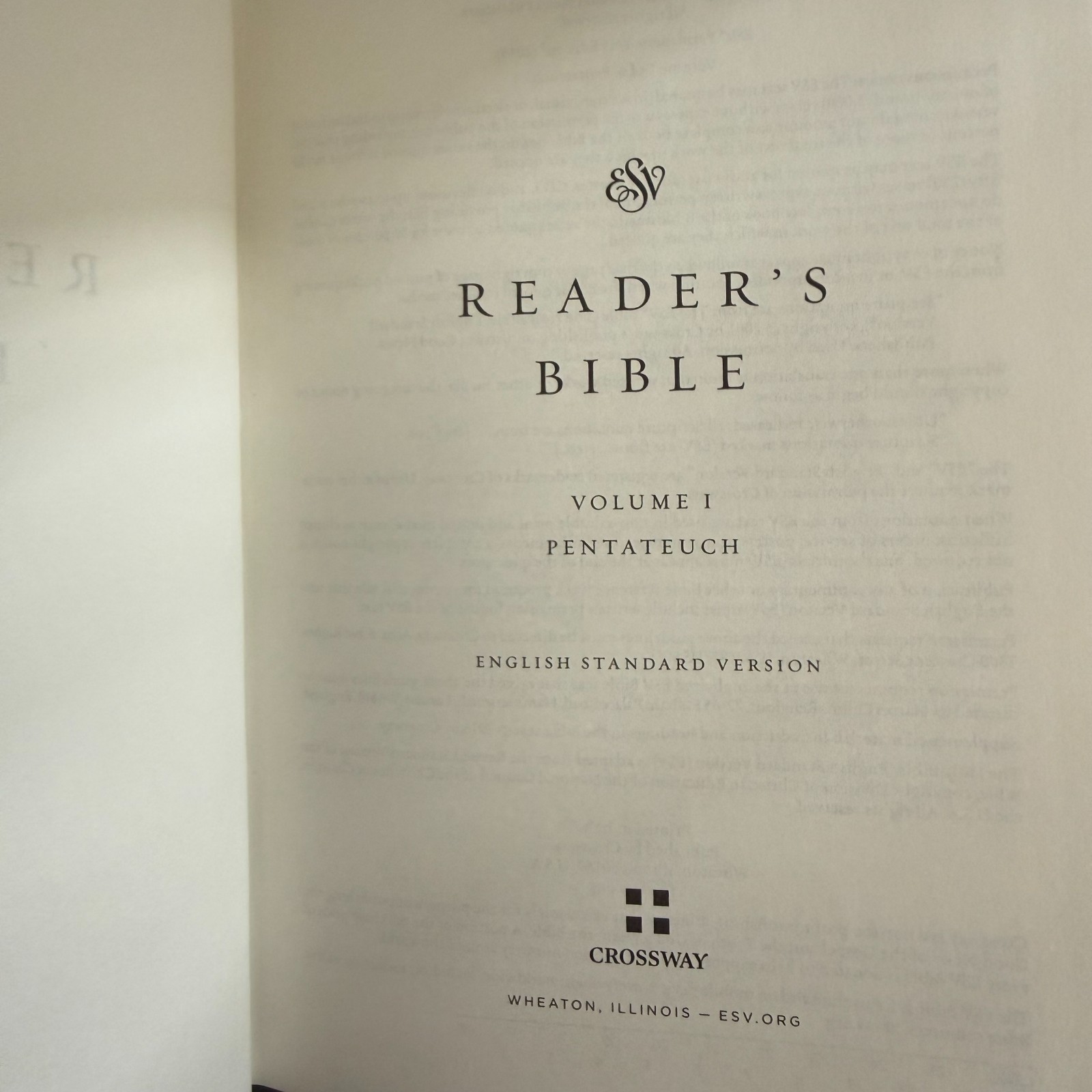 ESV Reader’s Bible 6-Volume Set English Standard Version Hardcover Case Crossway