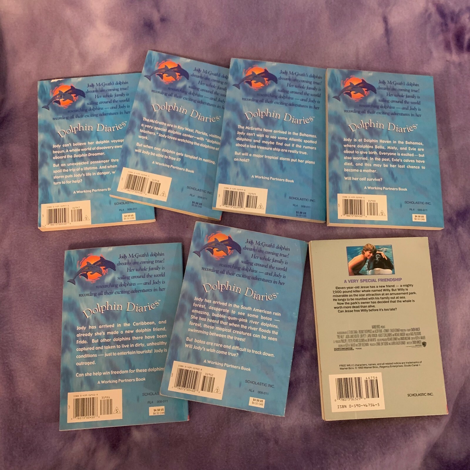 Lot of 7 Dolphin Diaries Paperback Books Complete 1-6 Set Ben Baglio + Bonus 🐬