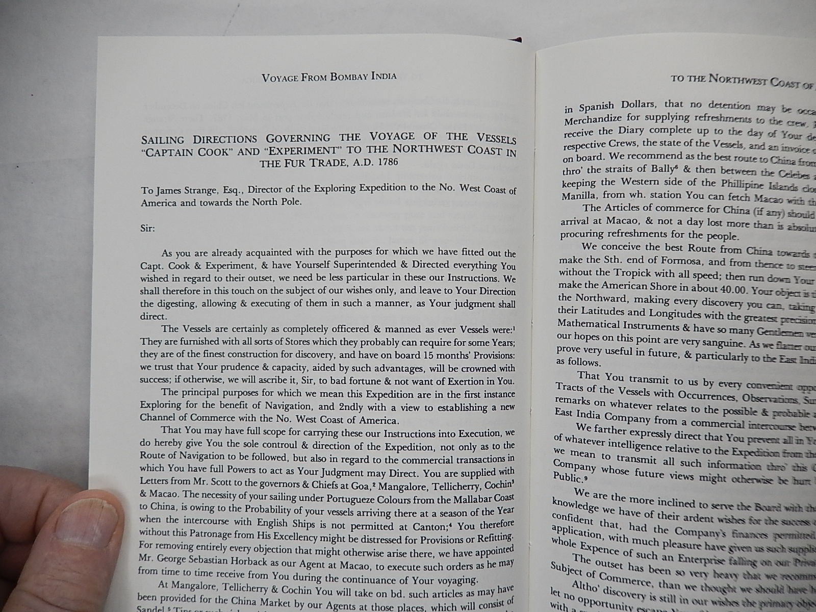 James Strange’s Journal: Bombay to NW Coast of America 1785-1787, 1982, Hardcove