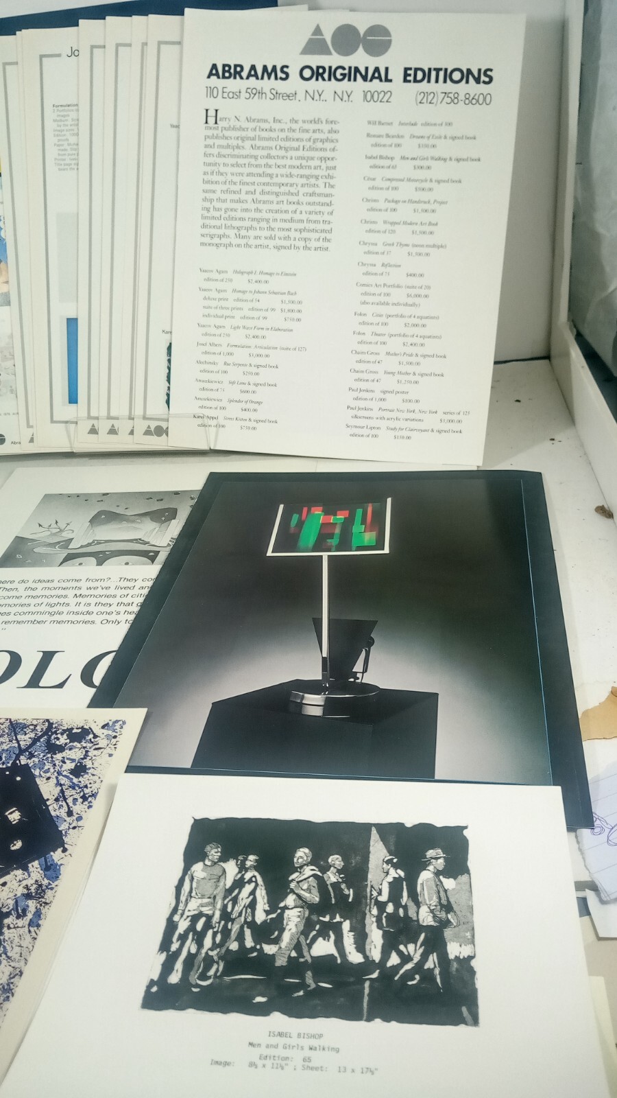 VINTAGE Abrams Original Editions Catalogue Folder