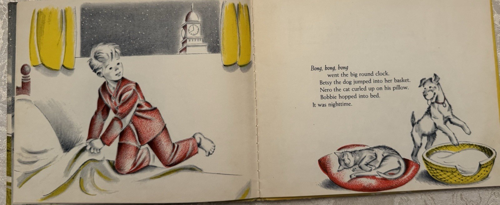 Vintage 1956 Abingdon Press God Cares for Me Picture Book Wolcott Dotterer