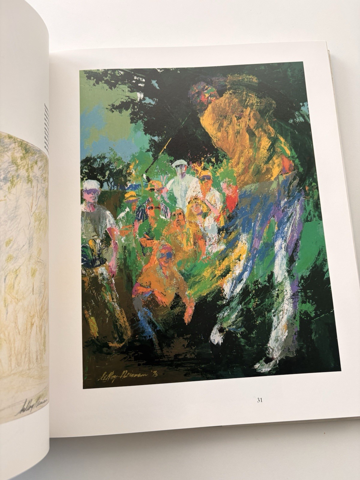LeROY NEIMAN BIG TIME GOLF FULL COLOR ILLUSTRATIONS BOOK