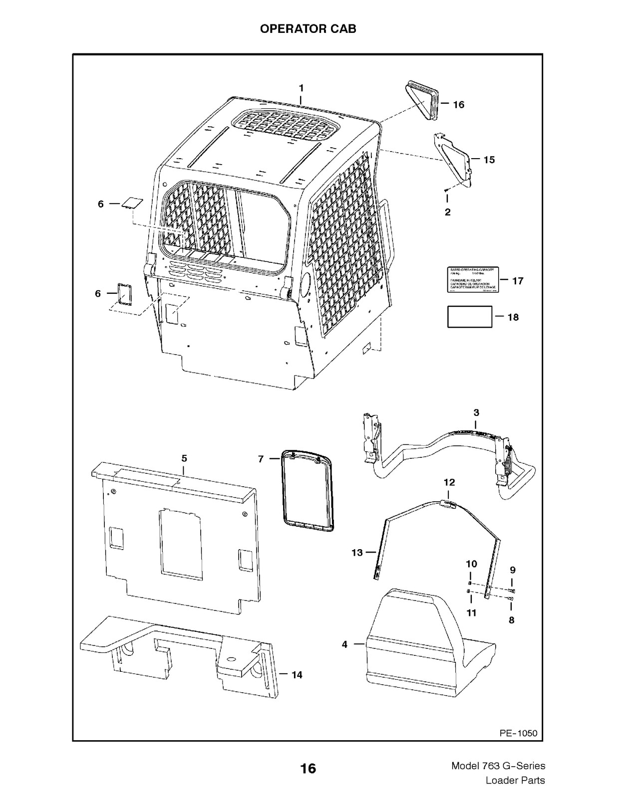 BOBCAT 763 G-Series Parts Manual SN 512250001 512450001 512620001 Up – BOUND