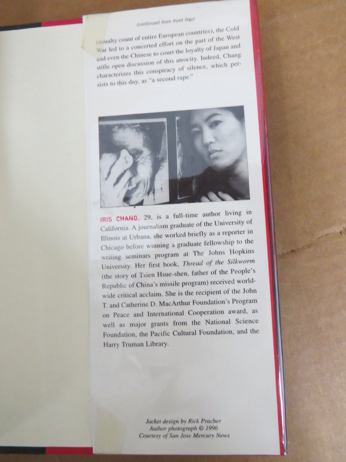 The Rape of Nanking Iris Chang 1997 First Edition WWII History Basic Books