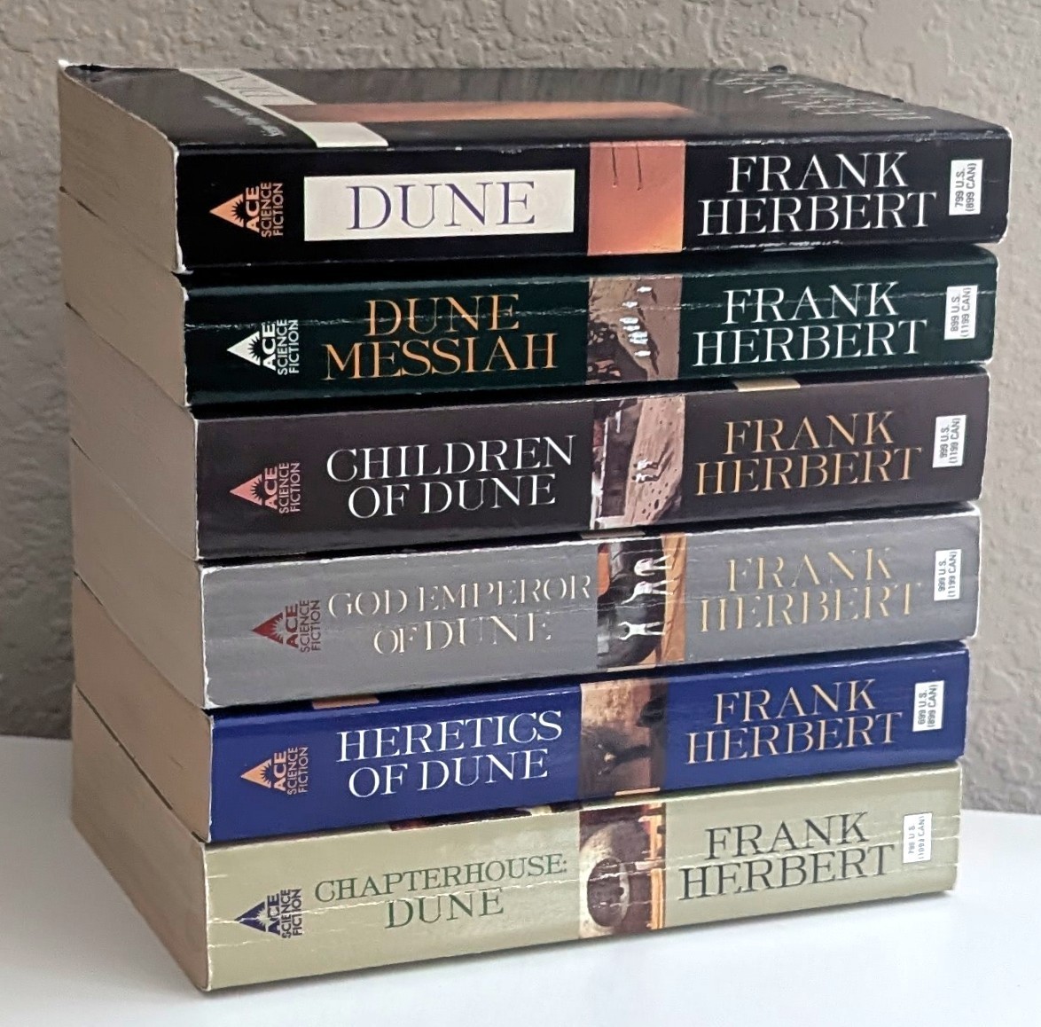 Frank Herbert = complete DUNE sextet = 6 matching ACE paperbacks