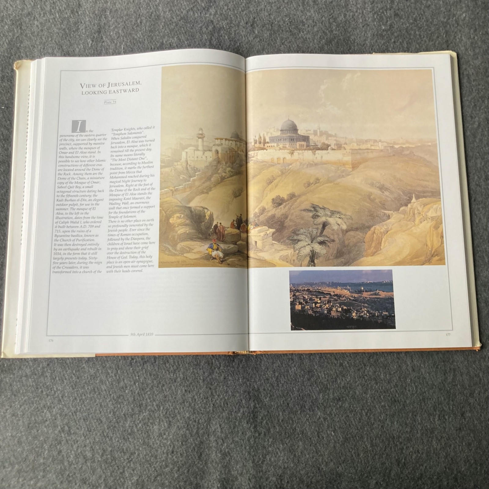 The Holy Land Yesterday and Today by David Roberts Lithographs & Prints 1994 HC
