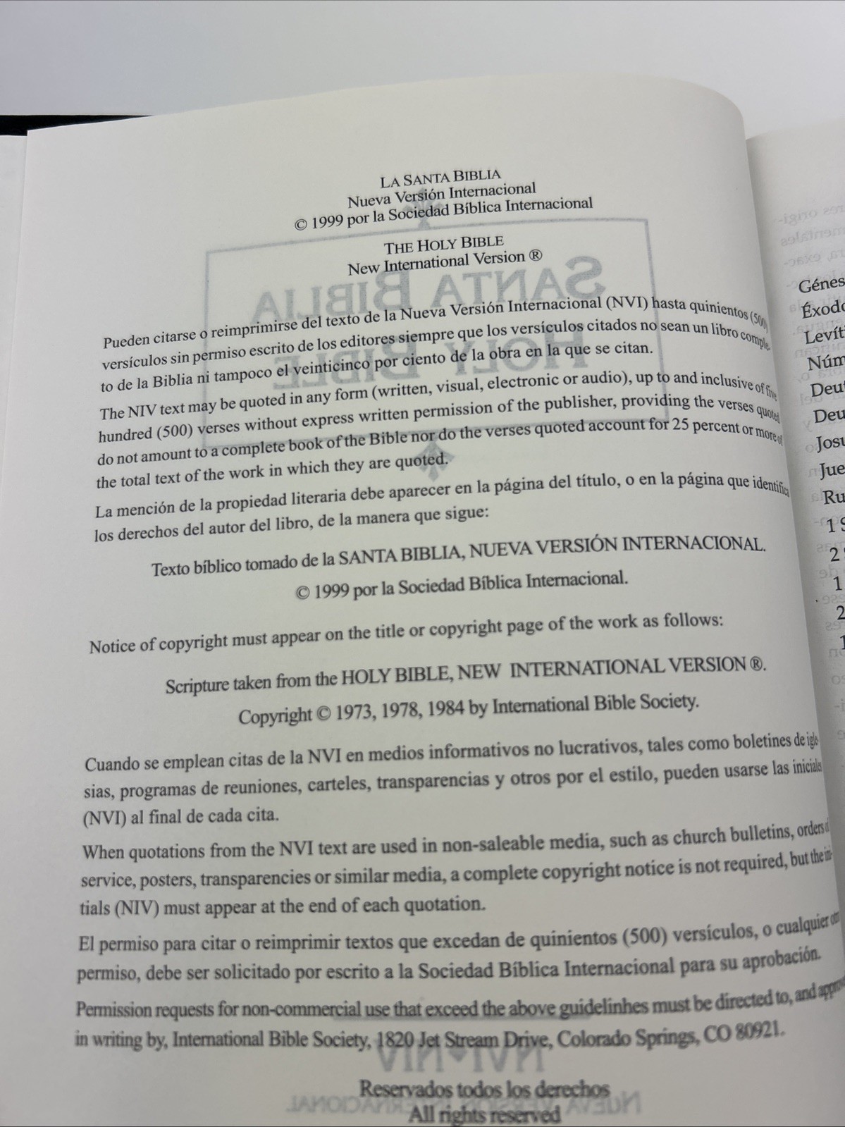 Santa Biblia Holy Bible NVI NIV New International Version Bilingual Spanish