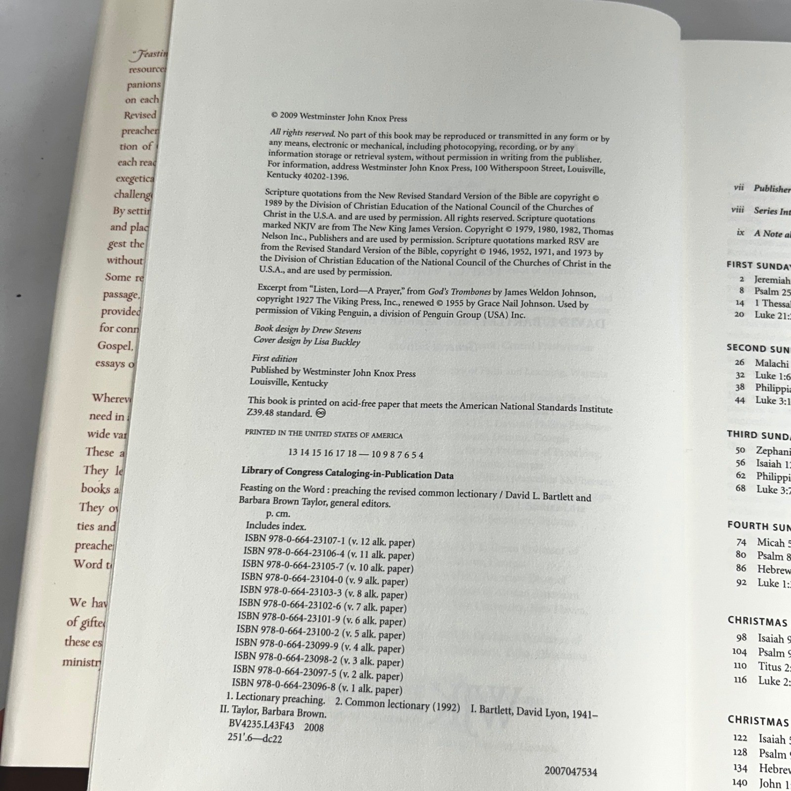 Feasting on the Word Year C Vol 1 Advent–Transfiguration Preaching Resource