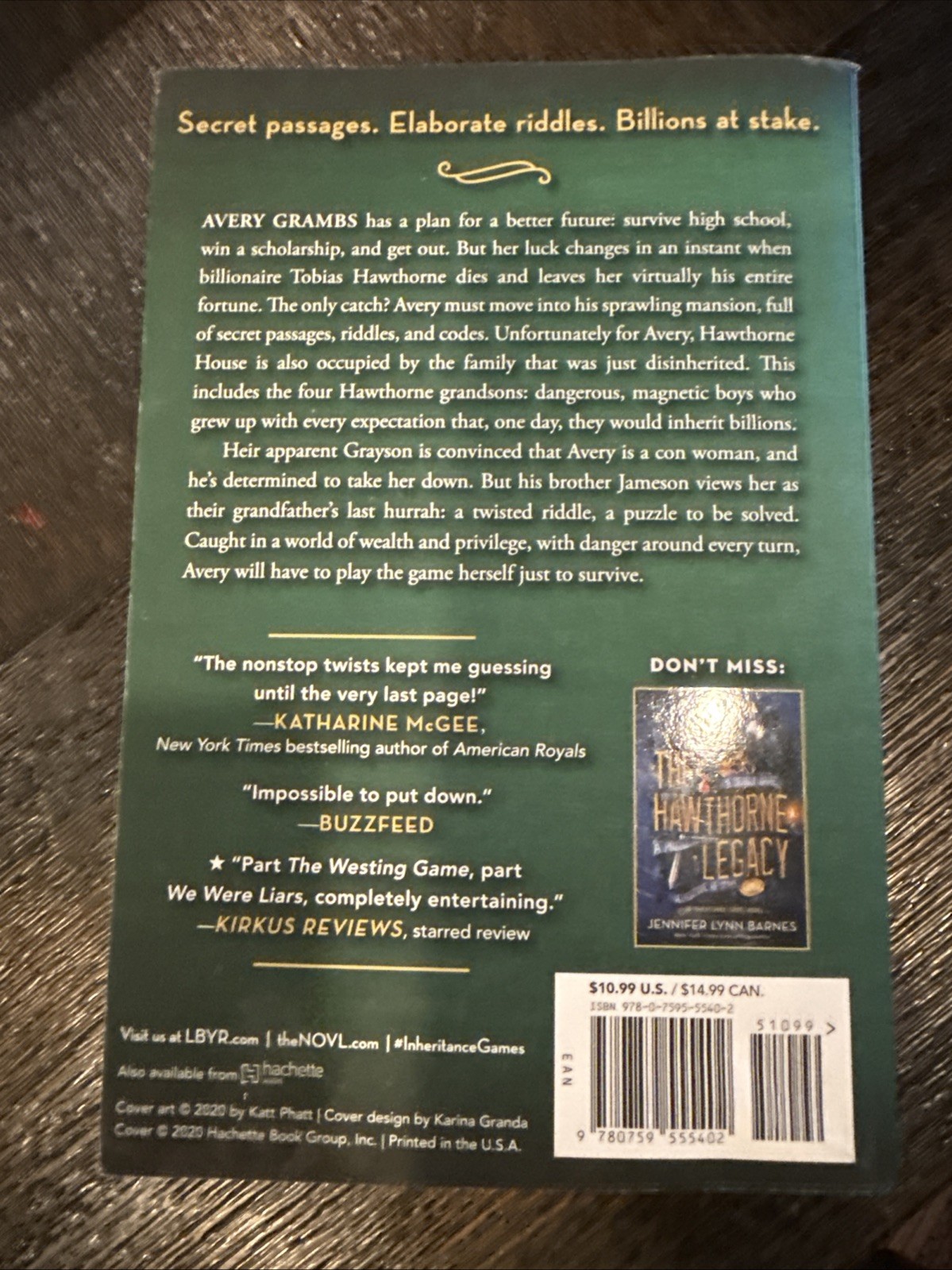 Inheritance Games by Jennifer Lynn Barnes (2021, Trade Paperback)