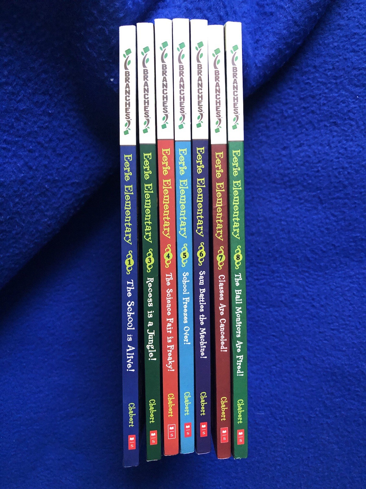 Eerie Elementary Lot Of 7 Books Scholastic Branches Jack Chabert #1 -#3-8. No #2