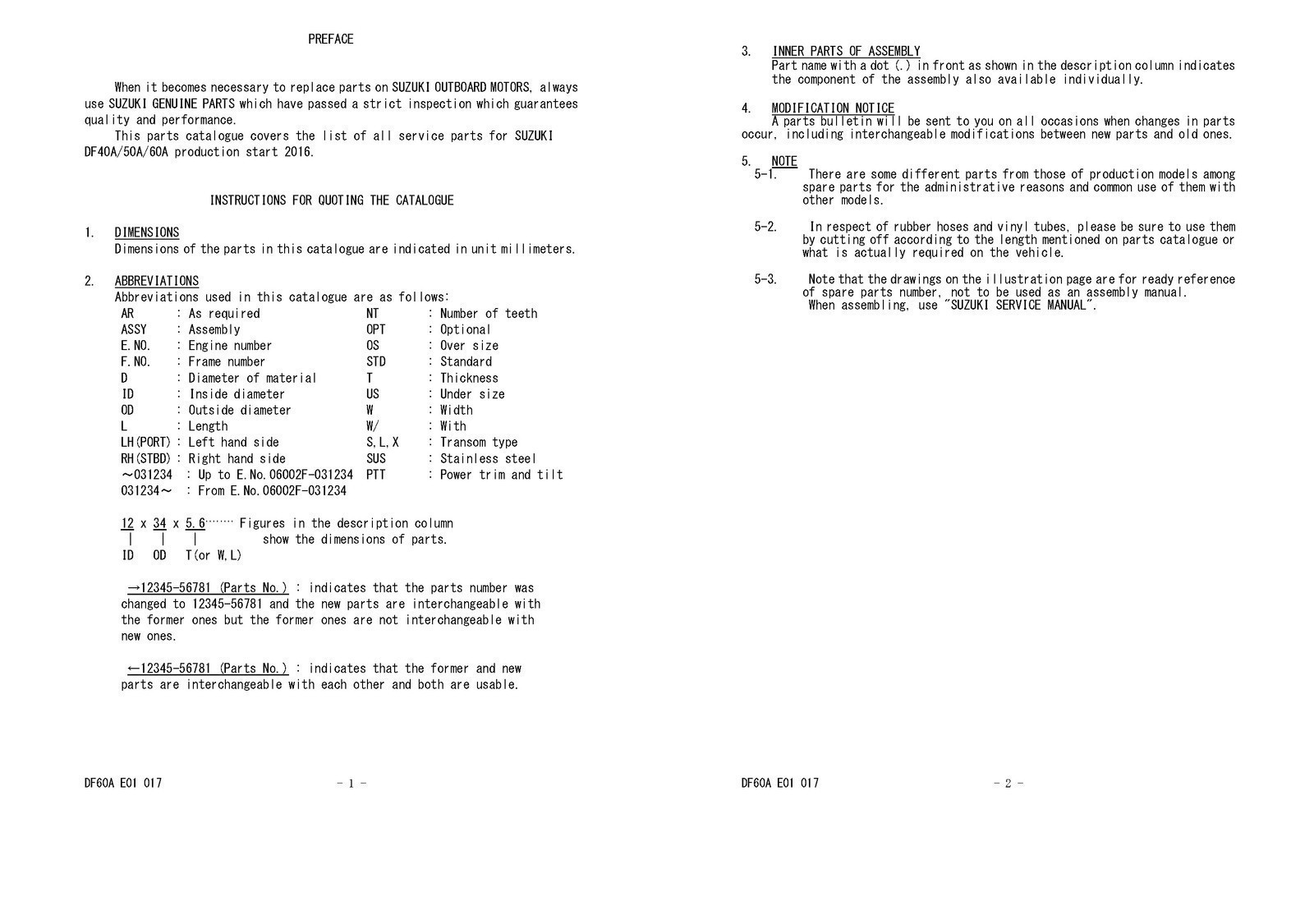 SUZUKI DF40A DF60A SERVICE MANUAL – EXTRA-DUTY LOOP BOUND – PROTECTIVE COVERS