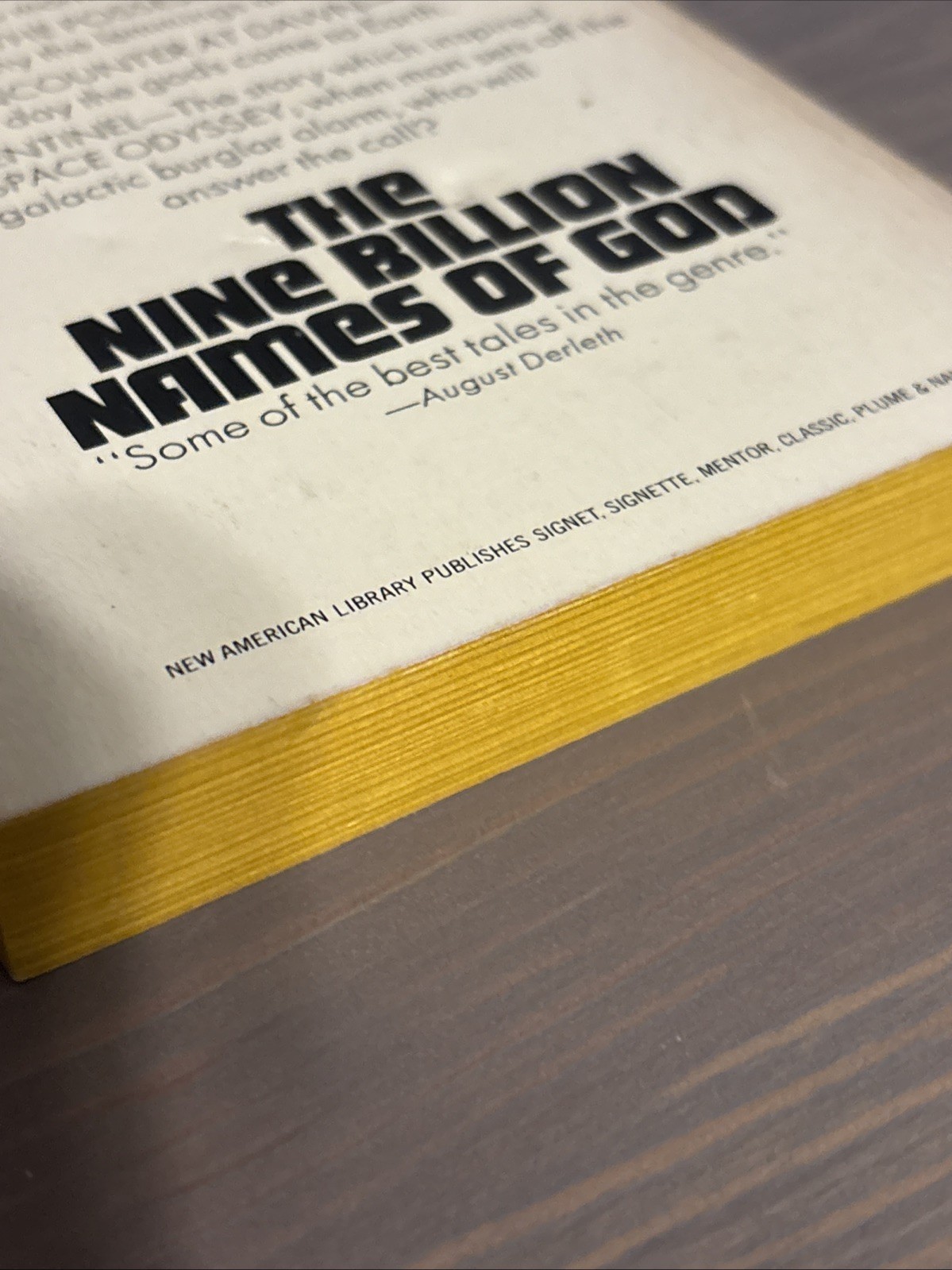 The Nine Billion Names of God by Arthur C. Clarke 1974 Signet 1st Printing