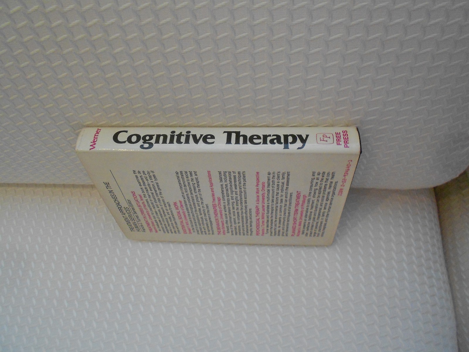 cognitive therapy harold d. werner 1982 issue free press vg++
