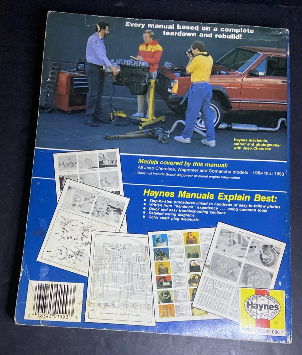 Jeep Cherokee 1984 thru 1993 Automotive Repair Manual – Wagoneer Haynes PB 1993