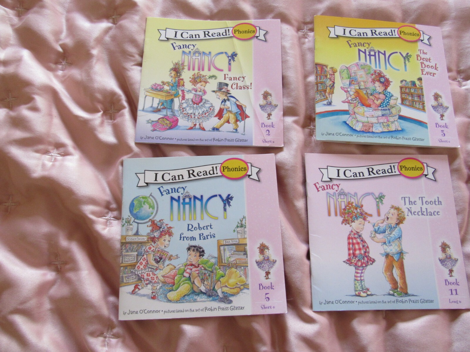 Lot 6 Fancy Nancy-I Can Read Phonics-2-3-4-59-11-Short A-E-I-O-Long I-U-2013