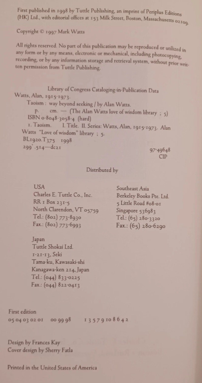 Alan Watts: The Edited Transcripts Series. Six 1st Print Hardcovers. Sharp
