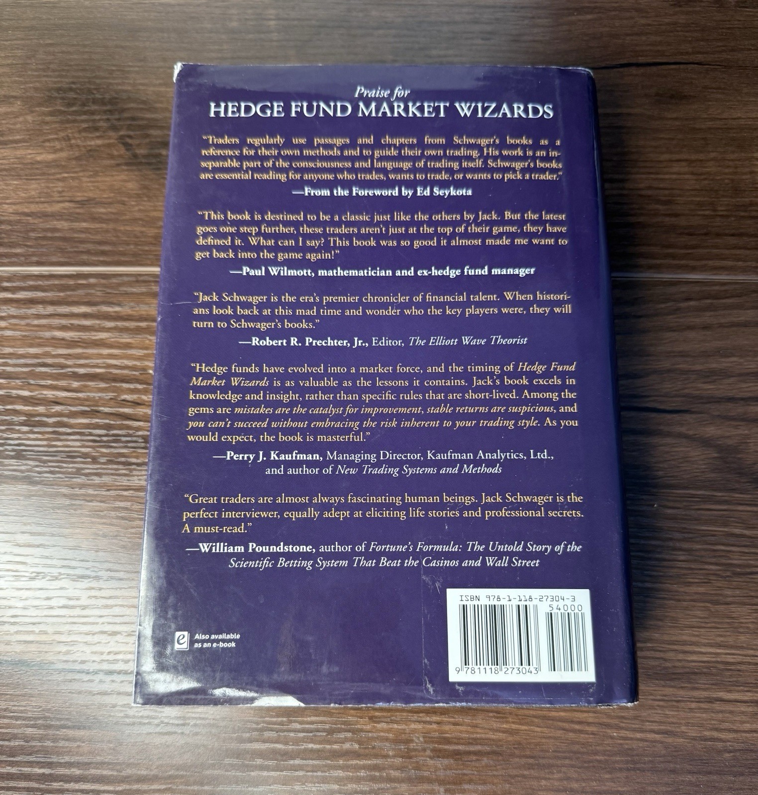 Hedge Fund Market Wizards : How Winning Traders Win by Jack D. Schwager