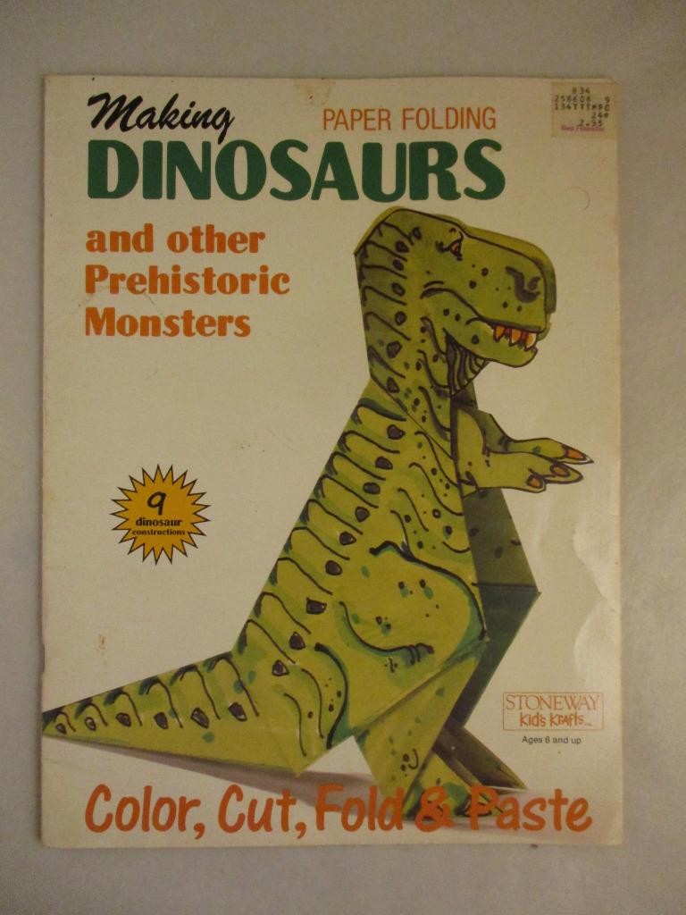 Making Dinosaurs and other Prehistoric Monsters Paper Folding Origami Cut Fold