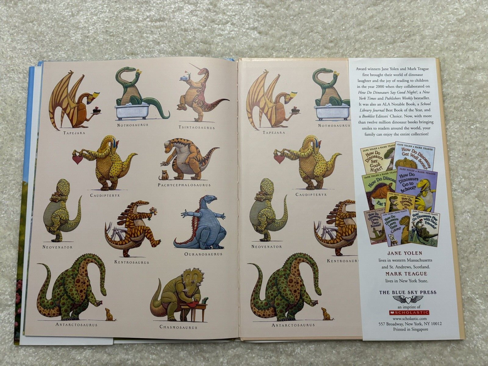 Lot Of 3 How Do Dinosaurs book Jane Yolen & Teague Say Good Night, I’m Mad, Safe