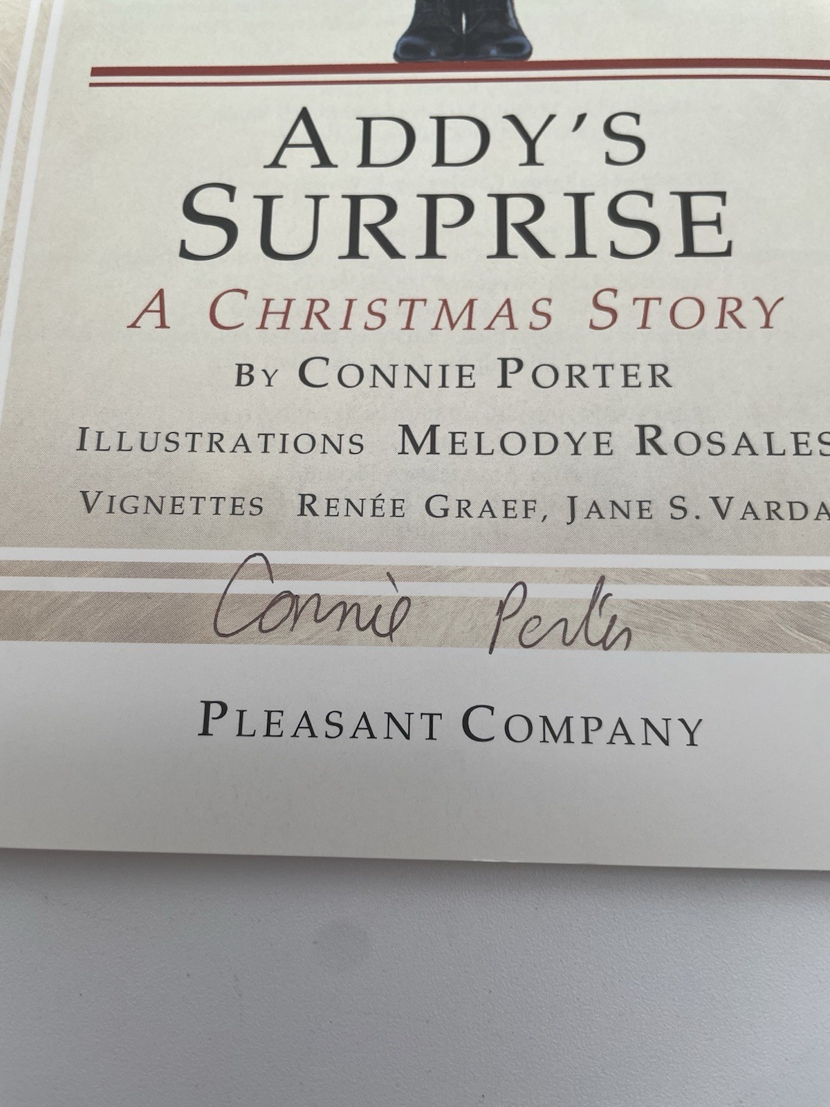 Addy’s Surprise 1st Edition Signed Connie Porter Pleasant Company
