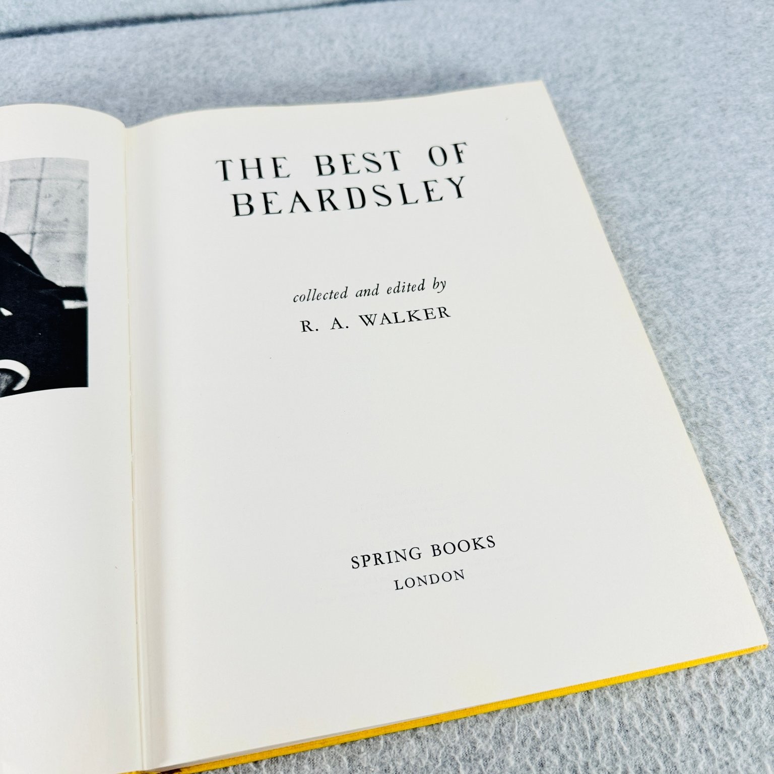 The Best of Beardsley R.A. Walker 1967 Illustrated Art Book Spring Books