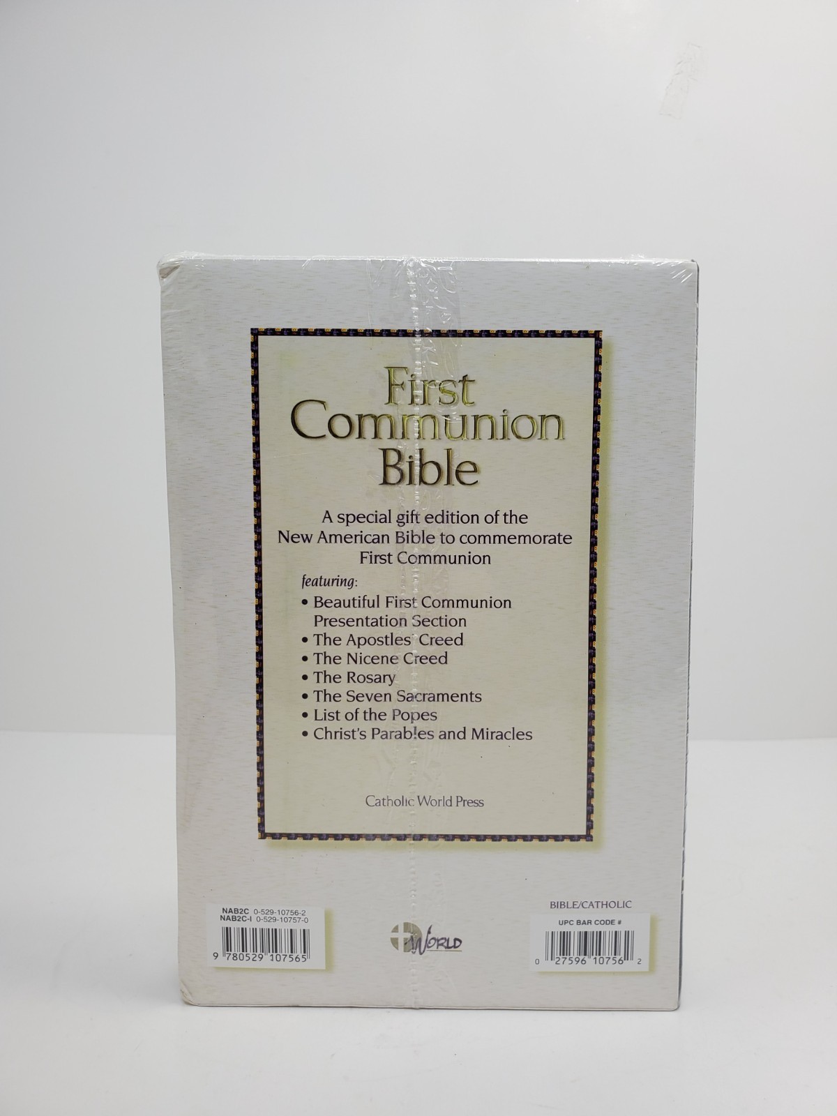 The New American Bible NAB First Communion Bible Catholic Word Press Navy NEW
