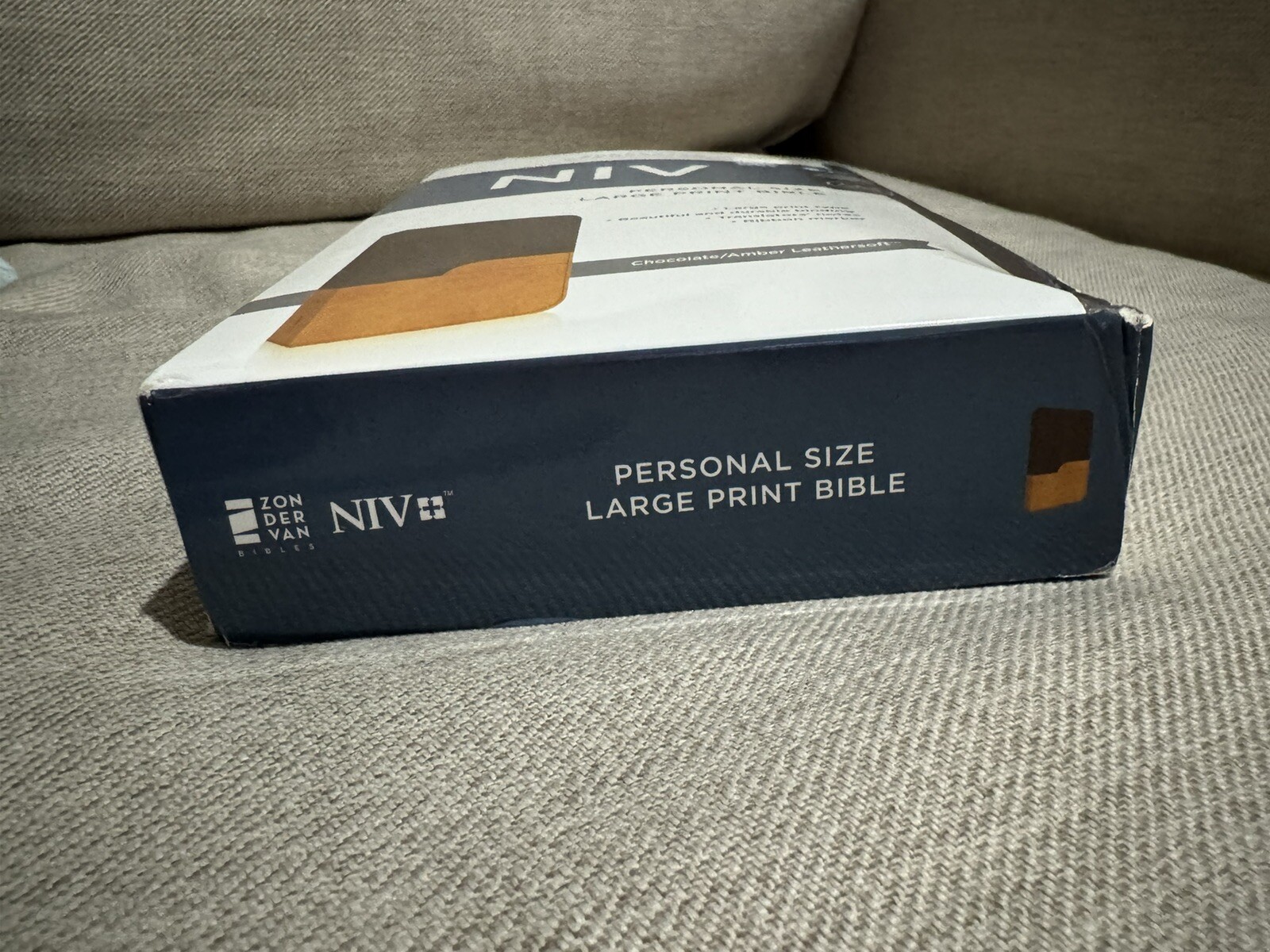NIV Large Print Bible Personal Size 2011 Brown Tan Zondervan
