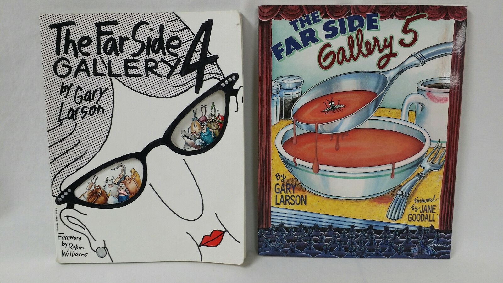 The Far Side Gallery 4 & The Far Side Gallery 5 Books by Gary Larson Excel/Good