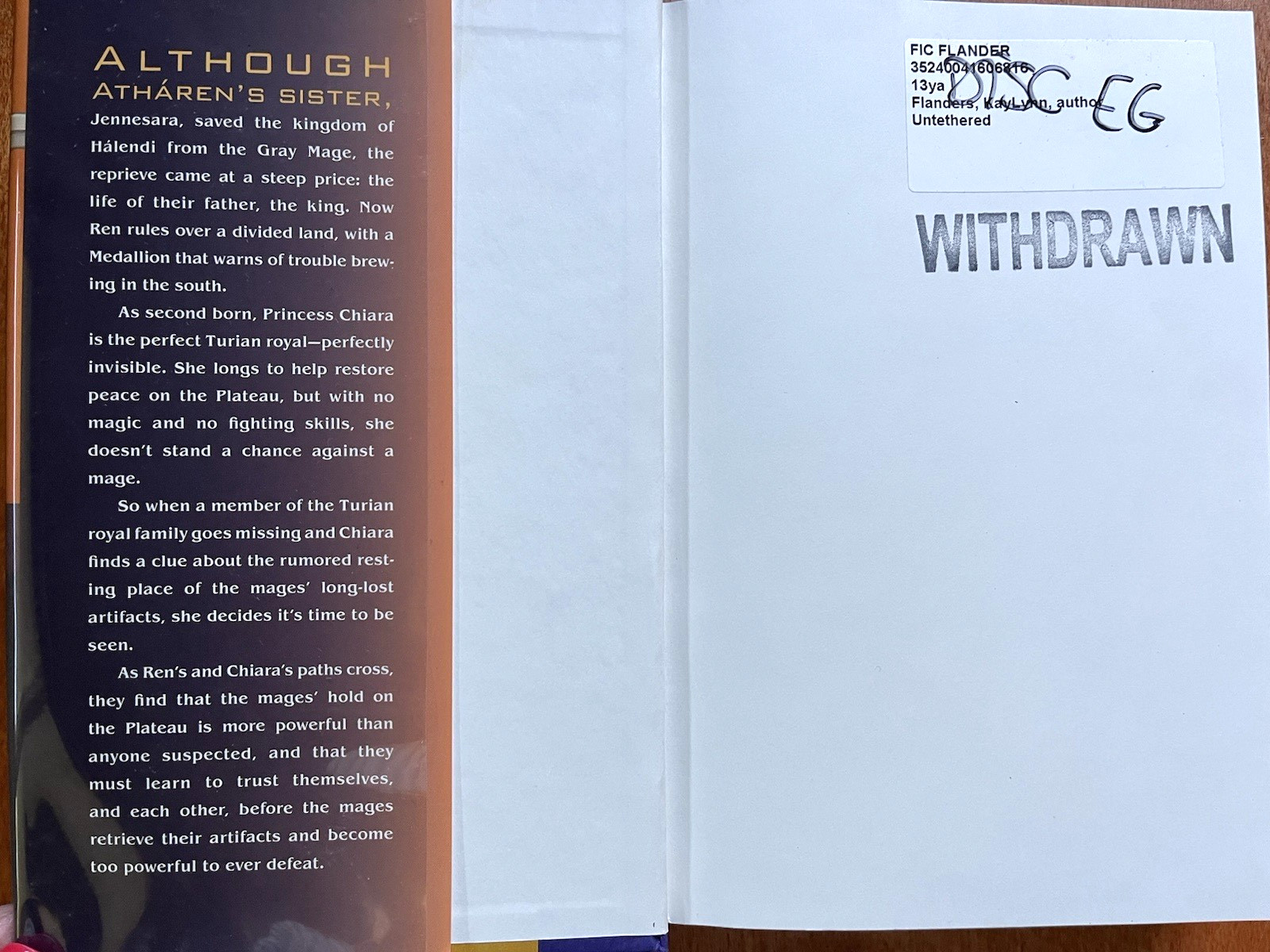 Untethered: The Sequel to Shielded by KayLynn Flanders (2021 1st Ed, HCDJ) VG