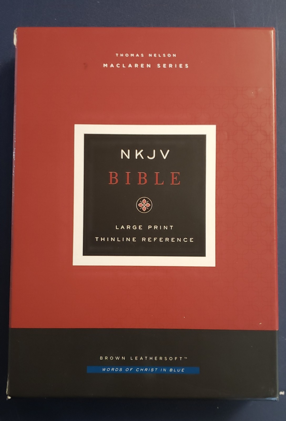 NKJV, Large Print Thinline Reference Bible, Blue Letter, Maclaren Series,…