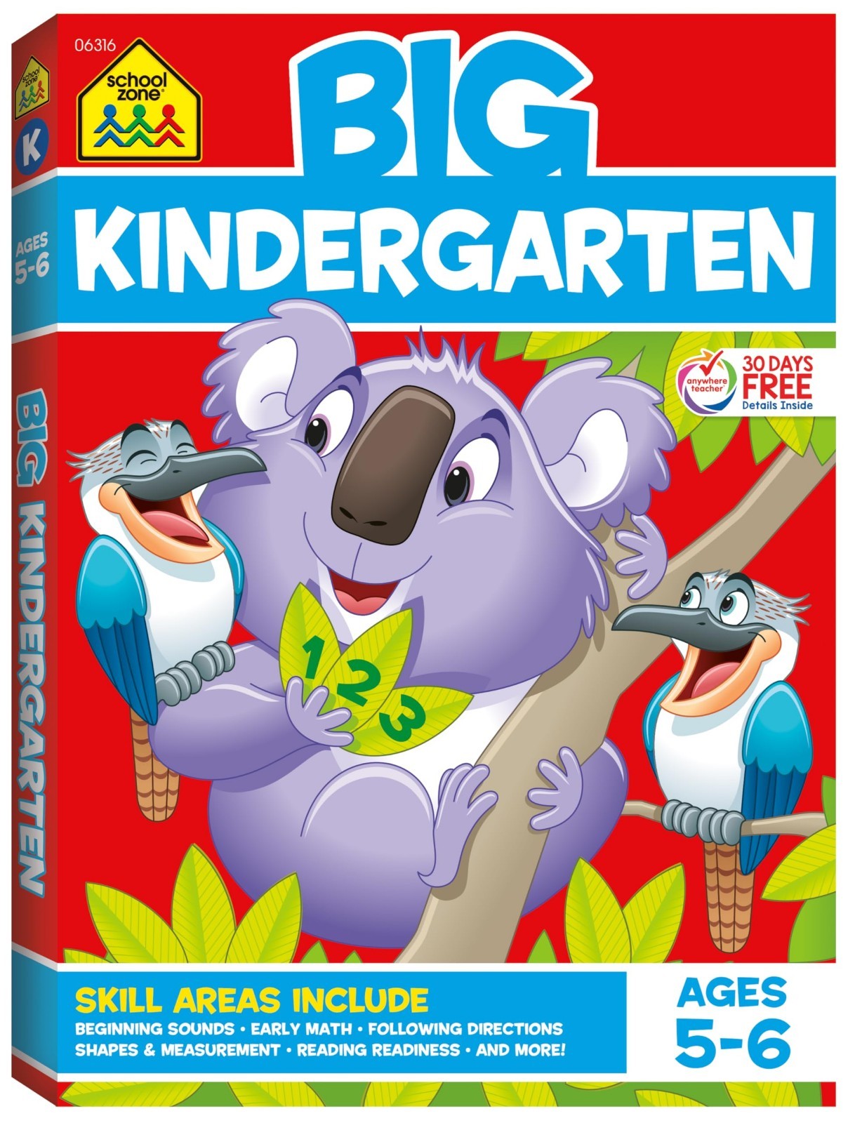 Big Kindergarten Workbook 320 Pages – Early Reading, Writing, Math 0-20, Ages 5-