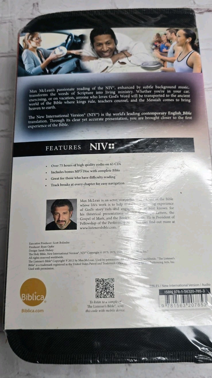 The Listener’s Bible NIV 65 Audio CD Set Complete Bible Bonus MP3 Disc