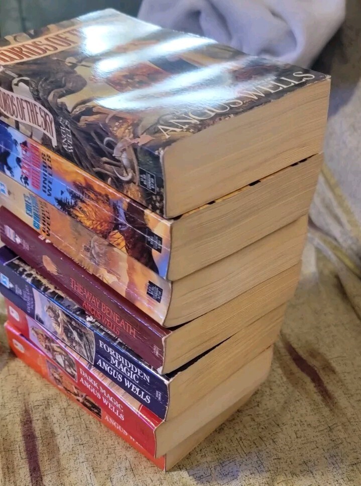 3V Set THE GODWARS + 4 More Angus Wells Books- Fbdn Mgc, Dk Mgc, Wld Mgc +4 More