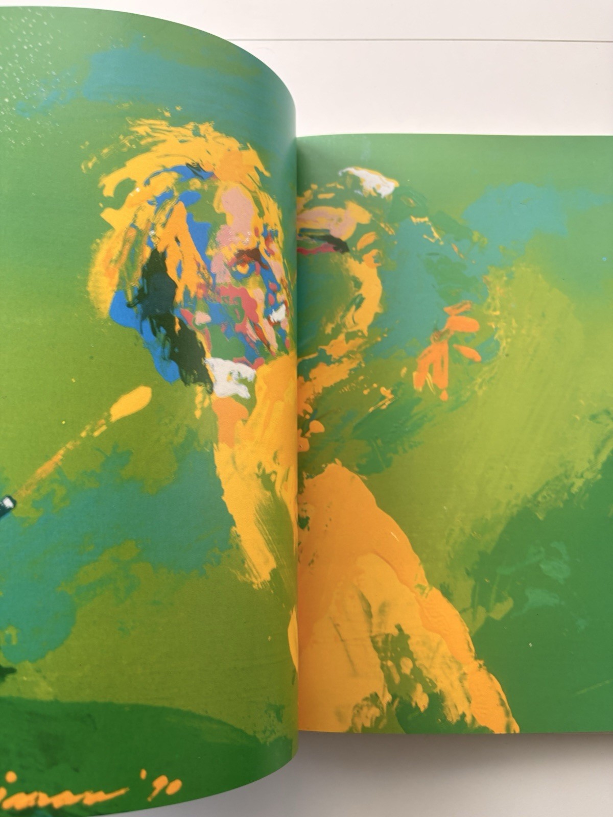 LeROY NEIMAN BIG TIME GOLF FULL COLOR ILLUSTRATIONS BOOK