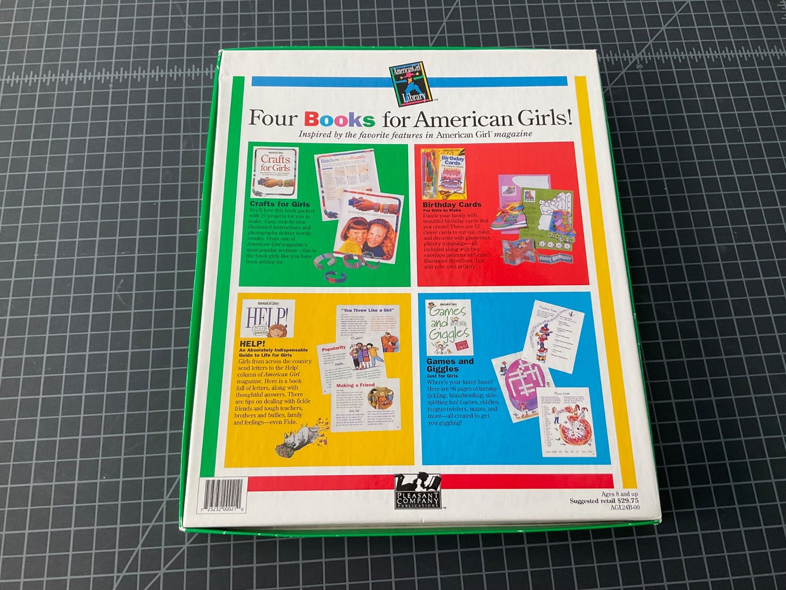Four Books for American Girls Pleasant Co Crafts Help Cards Games Box Set Vtg 95