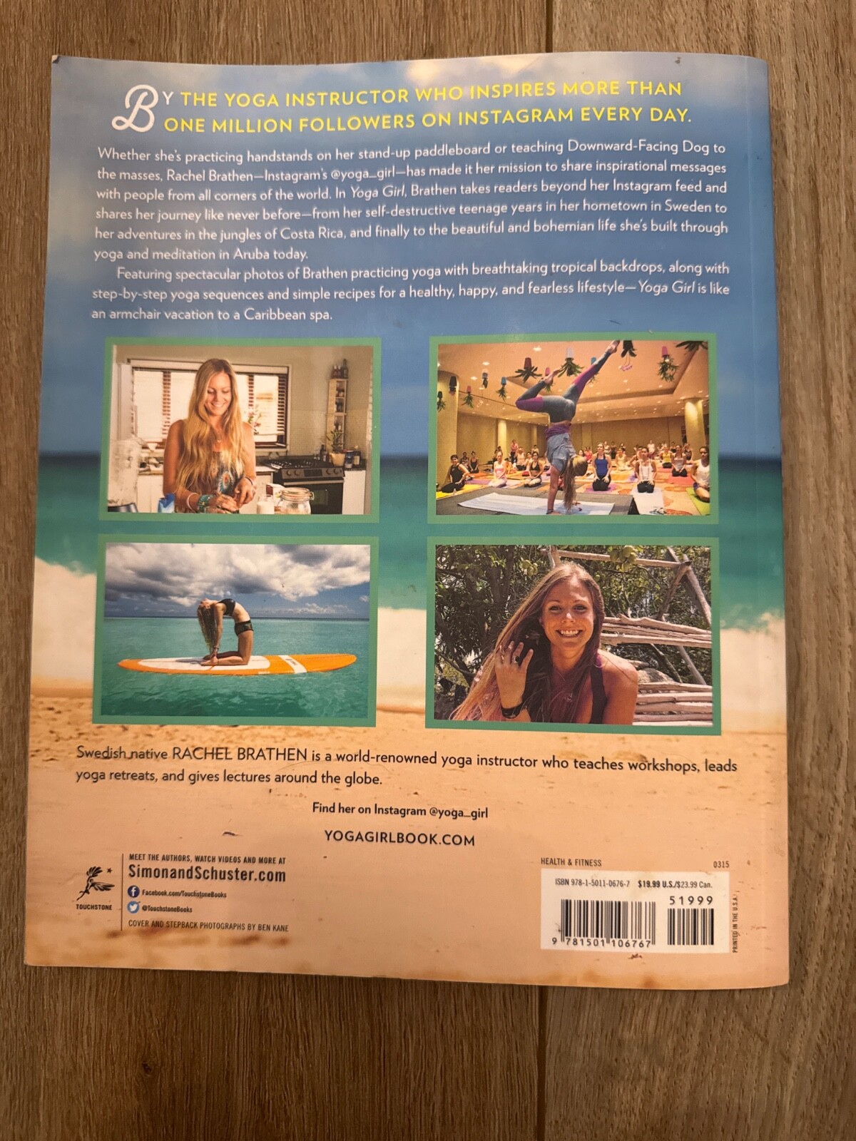 Yoga Girl by Rachel Brathen, like new, 158 pages, yoga and biography book