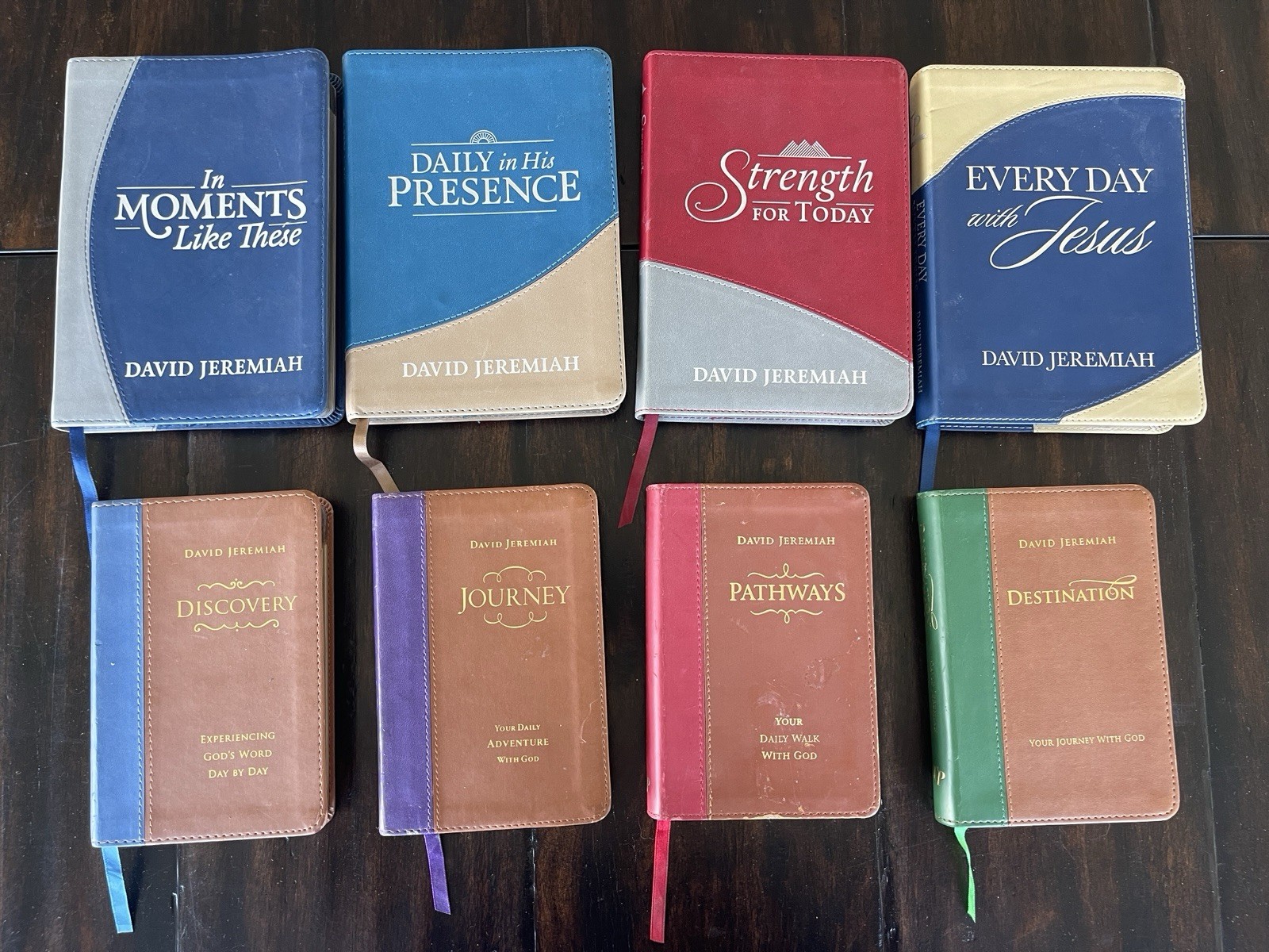 Lot of 8 Faux Leather Daily Devotional Books By David Jeremiah