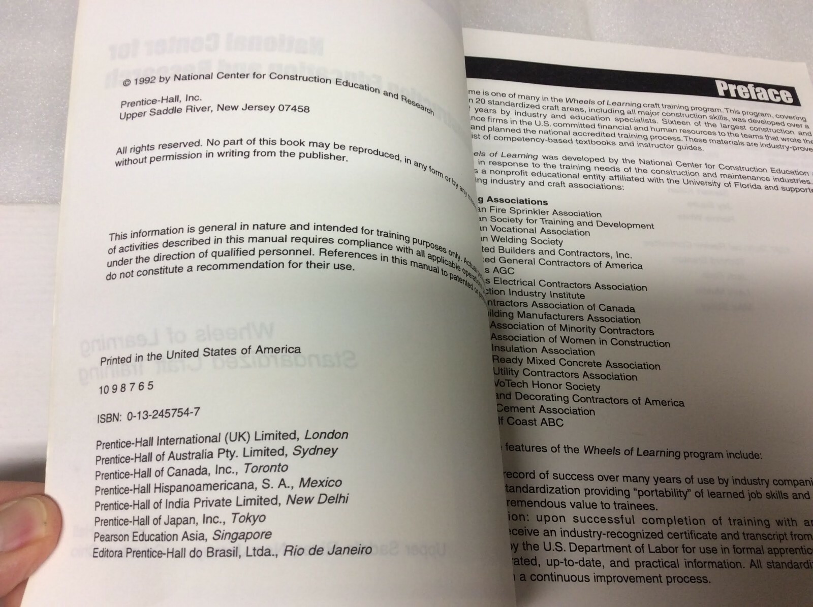 Millwright Level 1 Trainee Guide Binder, by NCCER – Wheels of Learning 1992 PB