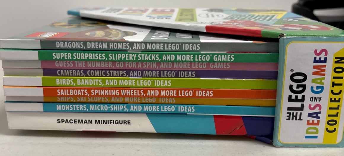 The Lego Ideas and Games 8 Book Collection with Spaceman Minifigure