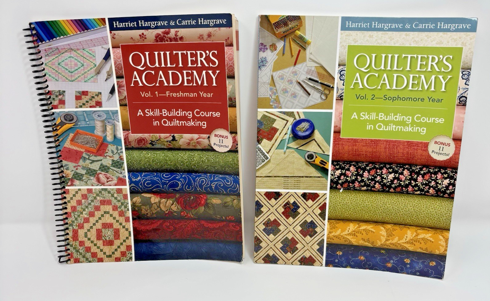 Quilter’s Academy Vol. 1 & 2- Authors, Harriett & Carrie Hargrave