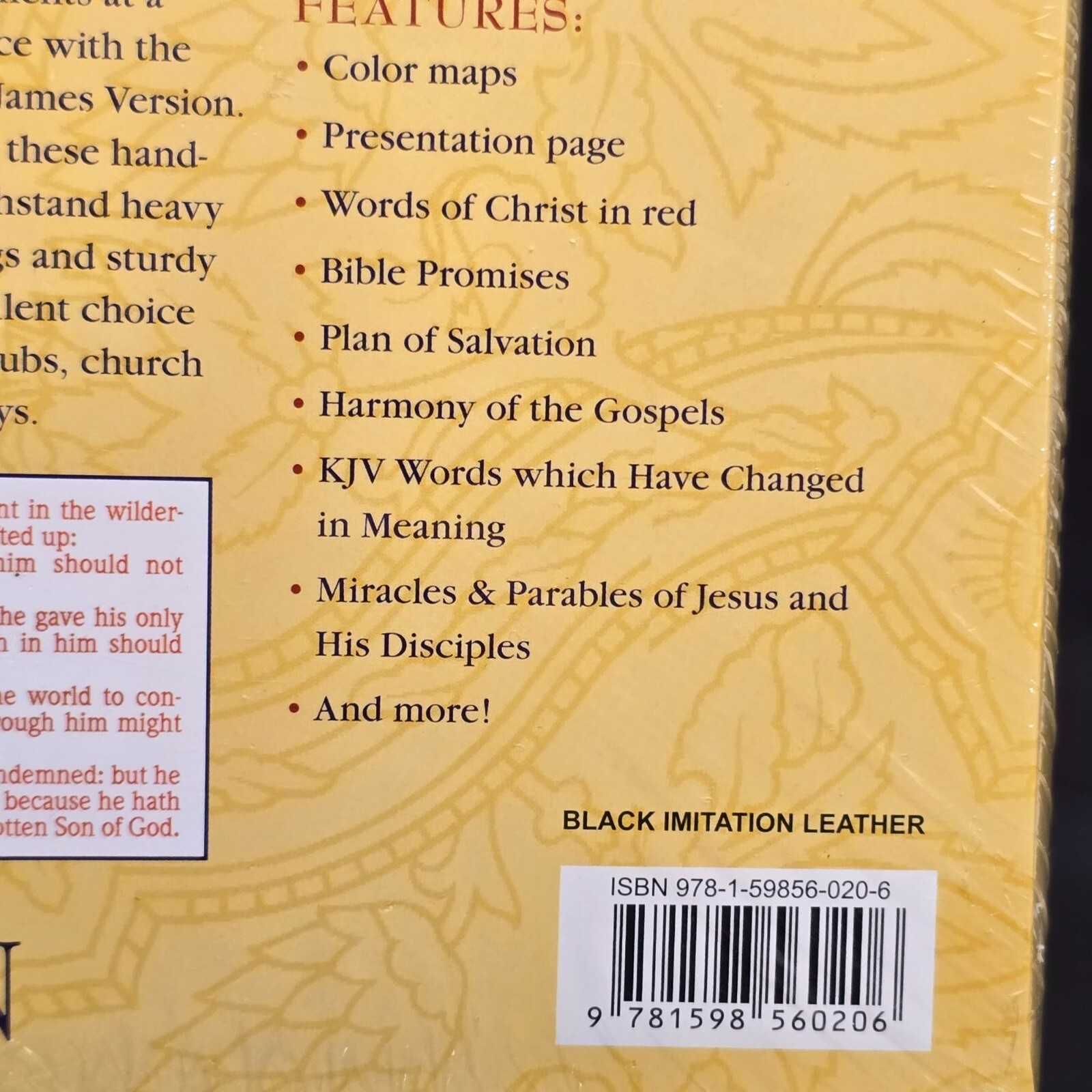 Hendrickson Bibles Gift & Award Bible King James Version Black Imitation Leather