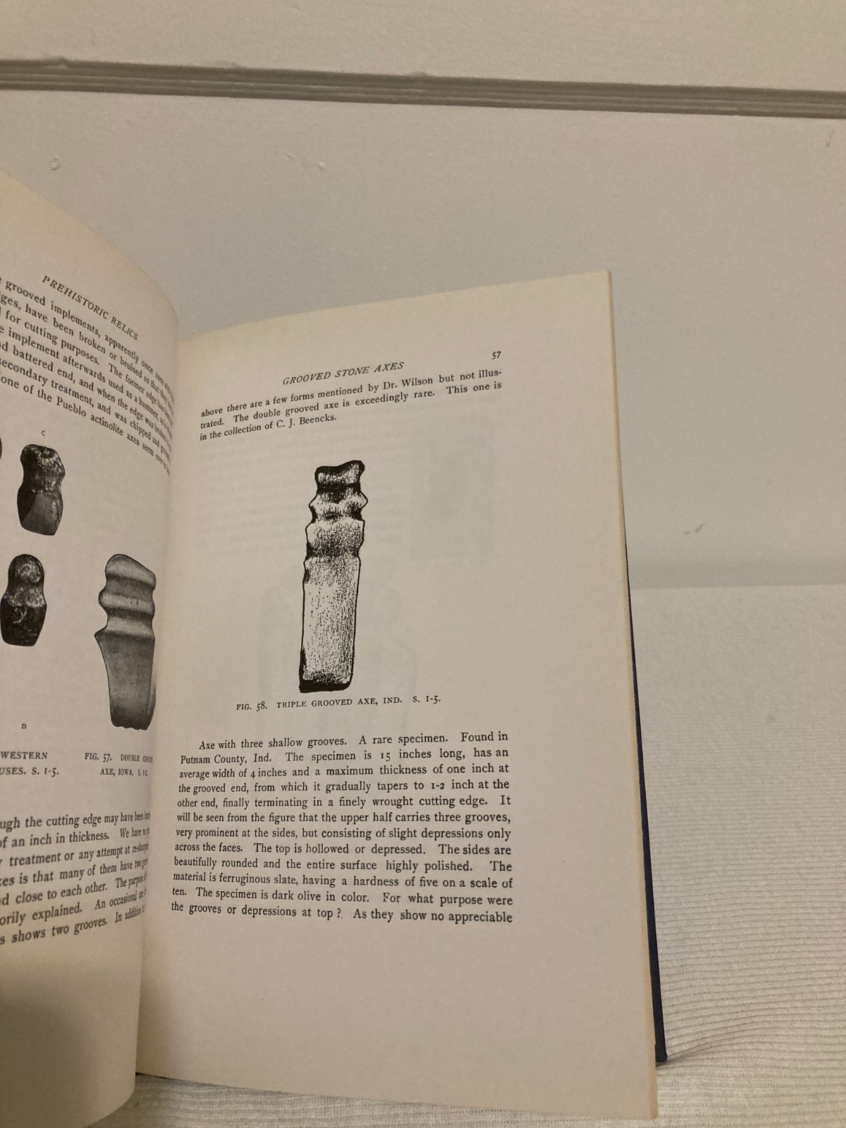 Prehistoric Relics by Warren K. Moorehead (HC, 1964, G)